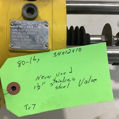 Kammer 35338-I/P Actuator Stainless Steel Valves 1-1/2″ Spring Range 20-43