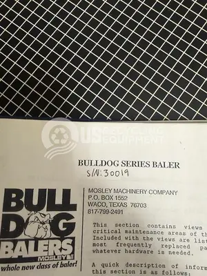USED 1991 MOSLEY BD-100-2 "BULLDOG" 2 RAM HORIZONTAL BALER