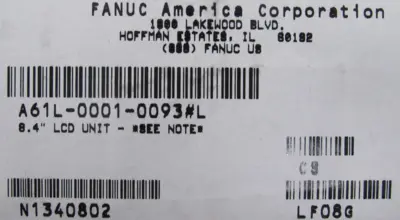 NEW FANUC A61L-0001-0093#L LCD DISPLAY 8.4 INCH A61L00010093L