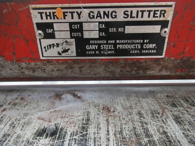 USED THRIFTY GANG SLITTER