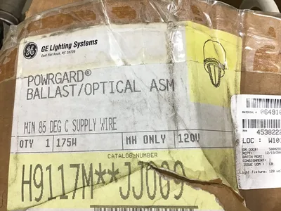 GE H9117M JJ009 POWRGARD BALLAST/OPTICAL ASM 175H 120 V MH ONLY