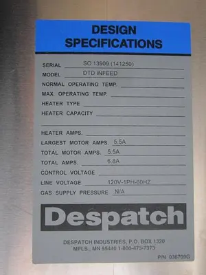 Conveyor, Belt, 48" x 4', S/st, Wire Mesh, Despatch, 1/2 HP #S739441