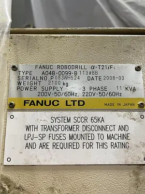 Used 2008 FANUC ROBODRILL T21IF Robots Michigan US | RAB Industries, Inc. #184120