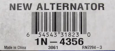 NEW NAPA 1N-4356 ALTERNATOR 1N4356