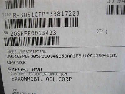 NEW Rosemount 3051 CFP DF005P2S0340D53AA1P2V1QC1Q8Q4E5M5