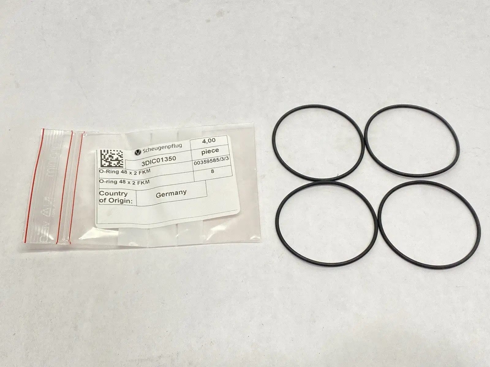 USED SCHEUGENPFLUG O-RING VPE 10 48,0 X 2,0 FKM LOT OF 4