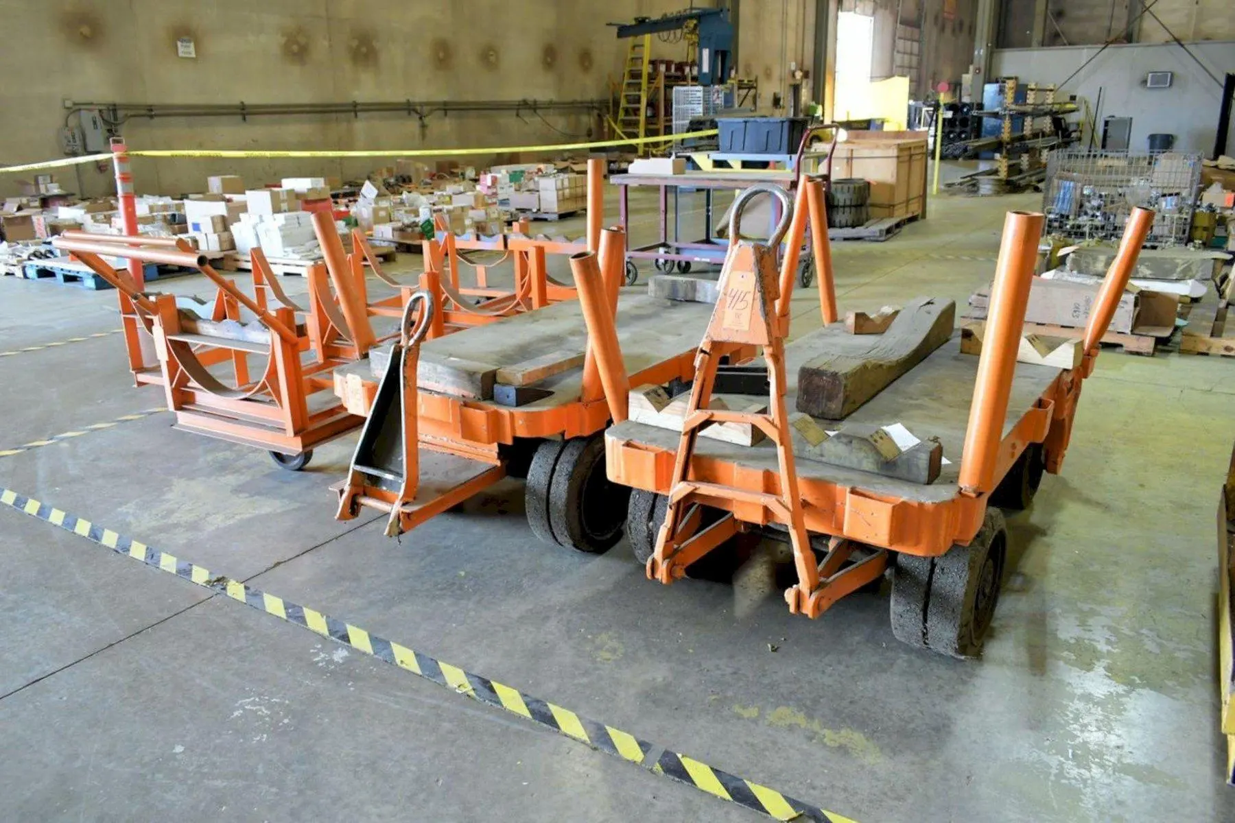 (2) 72" X 36" A STREICH & BROS HEAVY DUTY FLAT BED TOW CARTS: STOCK #23688