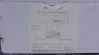 Ariel B-5583-PP Compressor Discharge Valve DIS VLV, 90CDX, PCX, PRC New NIB