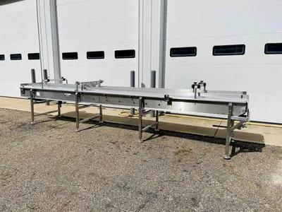KleenLine 14.5ft Dual Belt Stainless Steel Flat Conveyor