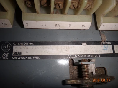 Allen Bradley Centerline 2100 size 4 Motor Control Center Bucket