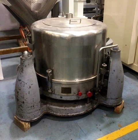 RINA 100F-600 24 x 14" perforate basket centrifuge, 316SS.