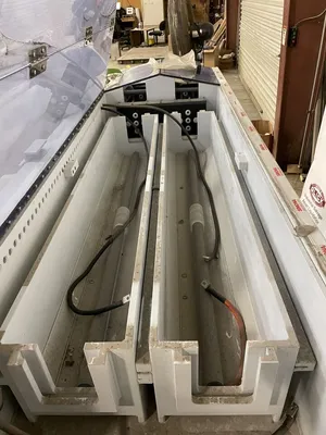 6.5ft Plastic Electro-Plating Dip Tank with 2 Trays 46.75” l  x 7.75” w x 7” h
