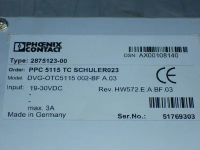Used PHOENIX CONTACT DVGOTC5115 002BF Automation Control (HMI) Ohio US | HGR 24 #1095347