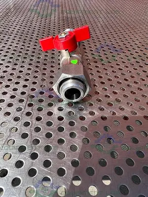 NEW CHEMGLASS STAINLESS STEEL BALL VALVE MALE TO FEMALE 1/2"