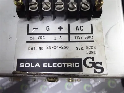 SOLA SDN 28-24-250 Power Supply 24V 5A Used