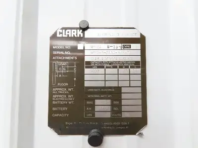 Clark 227-1022-022 4244 Steer Handle Valve Panel Hour Meter & Key NPR20 Forklift