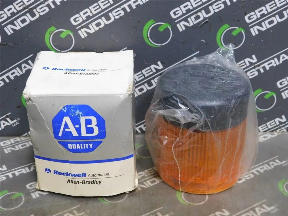 Allen Bradley 855T-B24YL5 Light Stack Amber Light Ser. A 24VAC/DC 80mA New