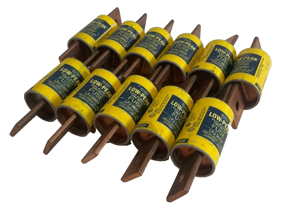 NEW LOT OF 11 BUSSMANN LPJ-300SP FUSES 600VAC 300VDC LPJ300SP