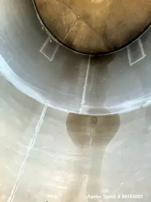 Used – 3,800 Gallon Stainless Steel Vertical Storage Tank – 316 SS, Flat Top, Di
