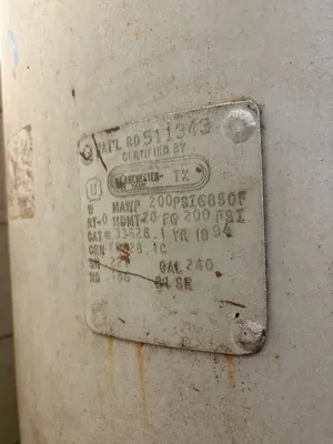 Used MANCHESTER 240 GAL Parts (Hydraulics and Pneumatics) South Carolina US | ESS Industrial Equipment Sales #1352936