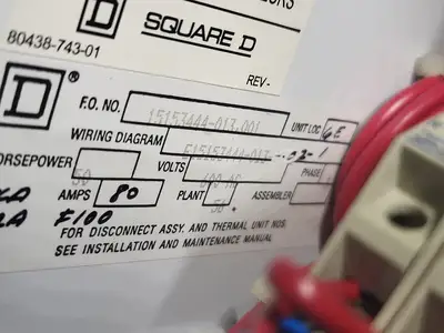 USED SQUARE D MODEL 6