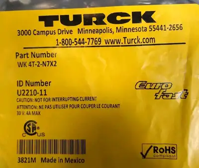 Turck WK4T-2-N7X2 Cordset Loc5D13