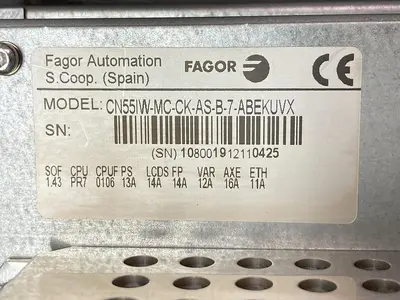 New | in-Stock FAGOR CN55IW-MC-CK-AS-B-7-ABEKUVK Industrial Controls | Surplus Asset Holdings #1221693