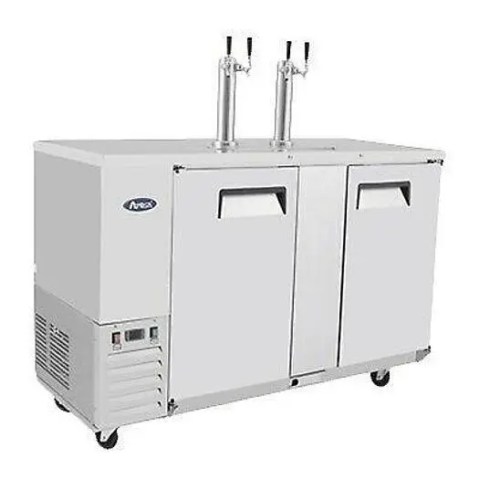 This item is a New 58″ 2 half barrel keg includes 2 double towers draft beer dis