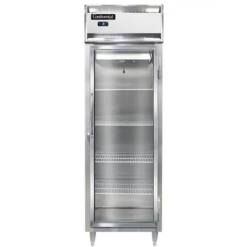 Continental D1FSNSAGD 26" Designer Line One Section Reach In Freezer, (1) Right Hinge Glass Door, 115v
