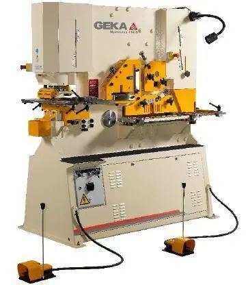 120 Ton, New Geka Hydraulic Ironworker Model Hydracrop 110S - Dual Operator
