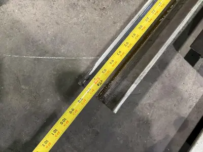 4" OPENING X 240" LONG 90 DEGREE BOTTOM PRESS BRAKE DIE. STOCK # 1224724