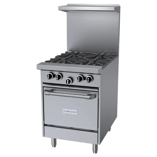 Garland G24-4L 24" 4 Burner Gas Range w/ Space Saver Oven, Natural Gas
