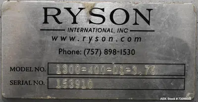 Used RYSON 1300-400-D1-3.75 Spiral Conveyors Illinois US | Aaron Equipment #87152