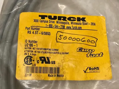 Used TURCK RS 4.5T-6/S653 Cable & Wire Ohio US | Surplus Asset Holdings #1234471