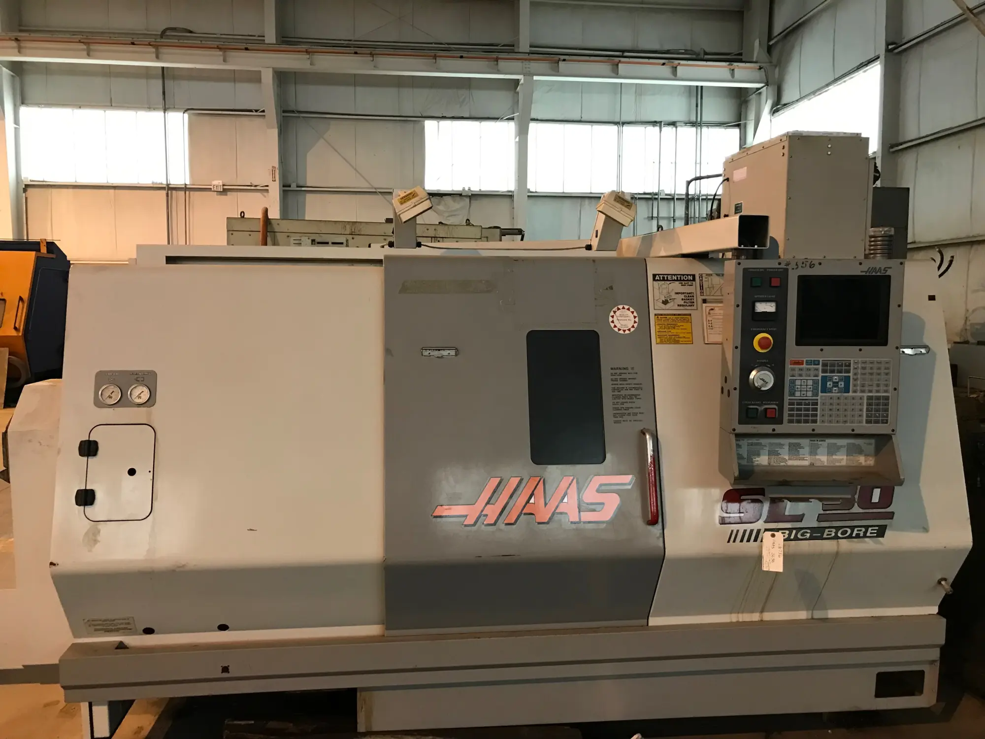 SL30TB HAAS "BIG-BORE" CNC TURNING CENTER w/4” SPINDLE BORE - COLLET CHUCK - PROGRAMMABLE TAILSTOCK - TOOL PRESETTER - 40 HP MOTOR