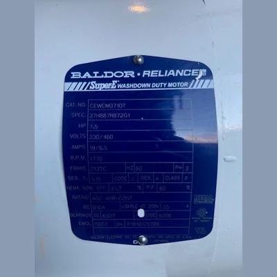 USED BALDOR RELIANCE CEWDM3710T