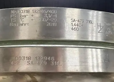 Used 264 Gallon Jacketed Tank (Reactor), 316L Stainless Steel, Insulated, Full Vacuum