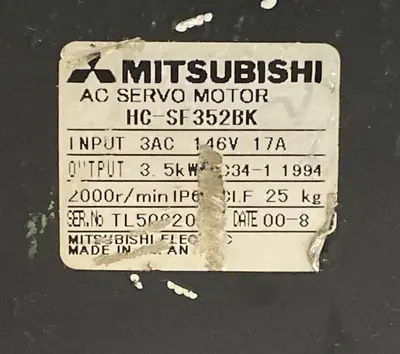 Used MITSUBISHI HC-SF352BK Industrial Controls | Surplus Asset Holdings #1221149