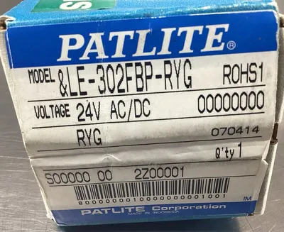 PATLITE LE-302FBP-RYG 3 Tier Tower Light AC/DC 24V 5B