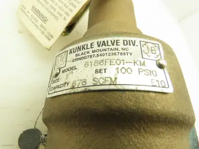 Kunkle 6186FE01-KM 1" NPT Pressure Relief Valve Bronze 100 PSI
