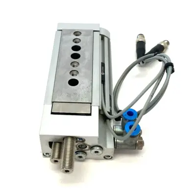 USED FESTO MINI SLIDE 30MM STROKE 543944 W/ DUAL PROXIMITY SWITCHES