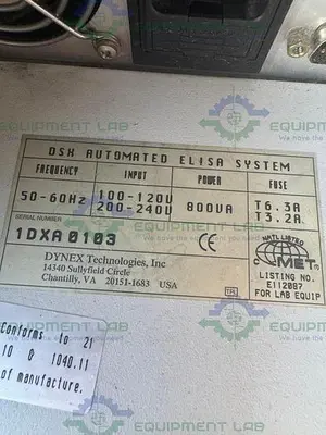 USED DYNEX DSX 4 PLATE AUTOMATED ELISA SYSTEM MEDIUM THROUGHPUT 100 - 240 V