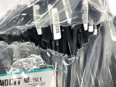 New | in-Stock Panduit Black Weather Resistant Nylon Marker Ties 14.6" Long LOT OF 600 Misc Fasteners Michigan US | Maverick Industrial Sales #1397305