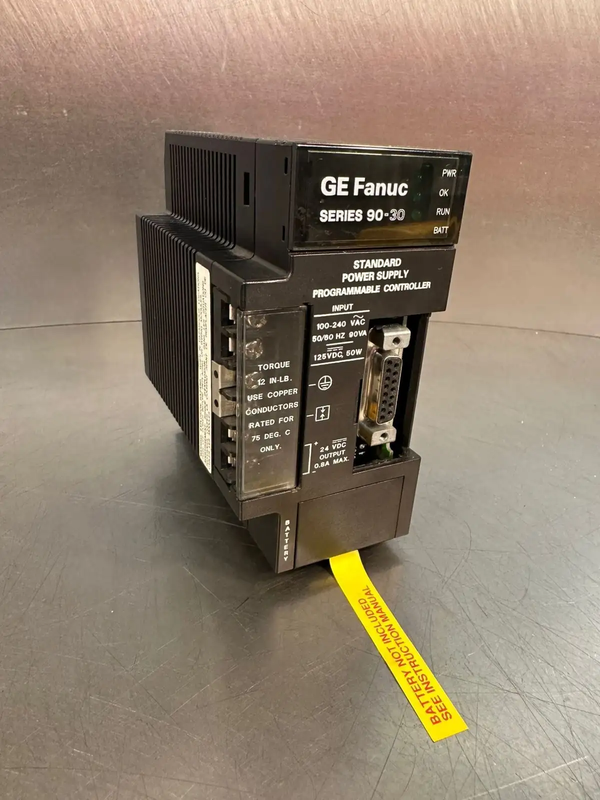 Ge Fanuc IC693PWR321S PLC Power Supply 90-30 120-24VDC 125Vdc Std (5.4.3)