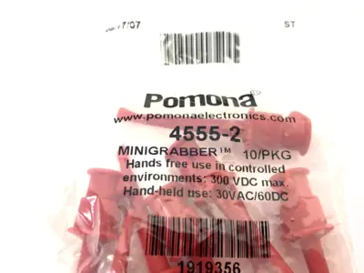 New | in-Stock Pomona Minigrabber® Test Clip For Max. .144" Wire Dia 10-PACK Oscilloscope Accessories Michigan US | Maverick Industrial Sales #1496221