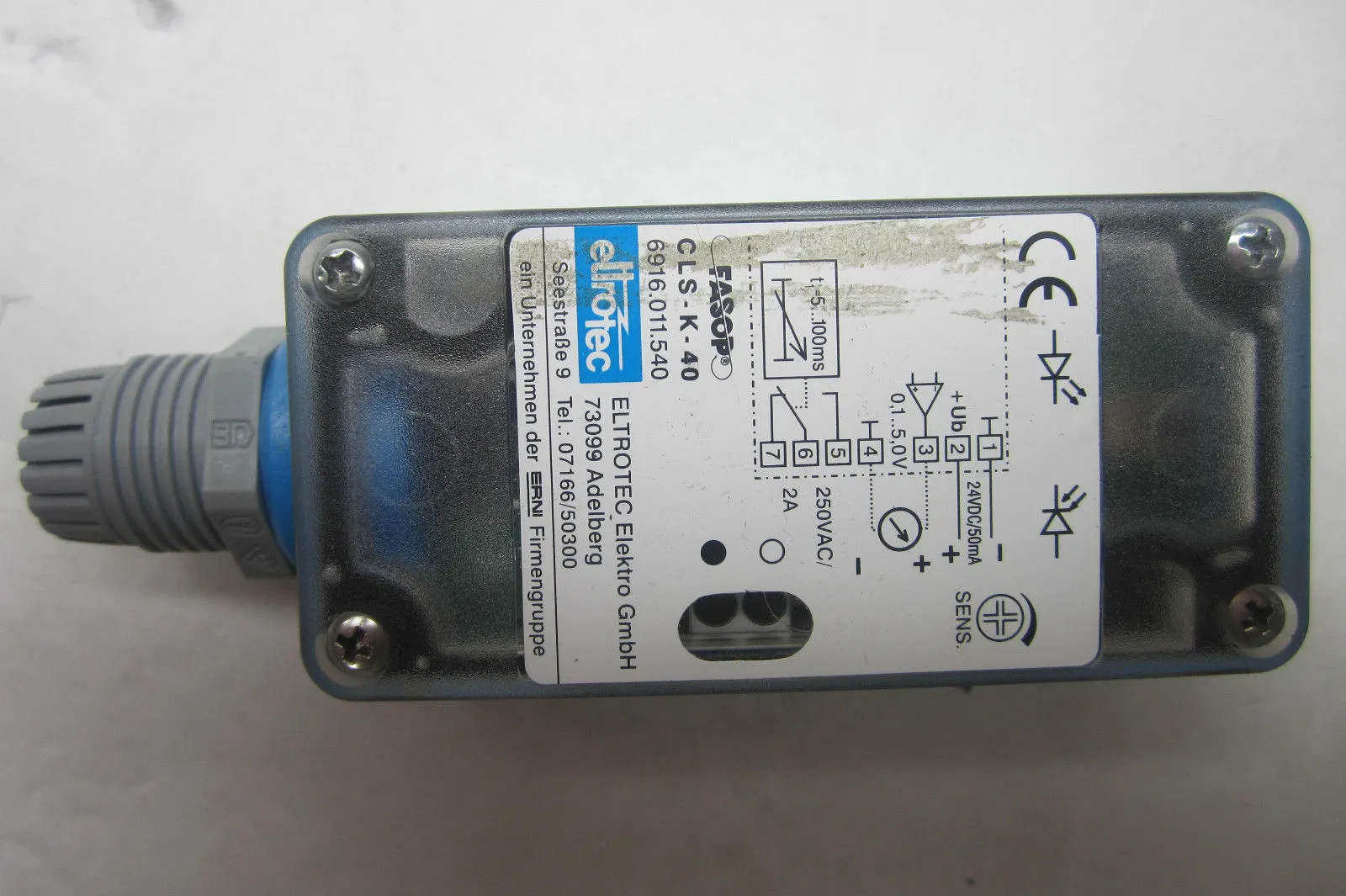 USED ELTROTEC CLS-K-40 SENSOR CLSK40