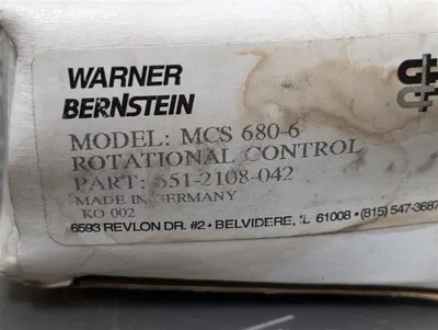 Warner Bernstein PSA-T50UR/101 senso-plus Rotational Control Switch Used