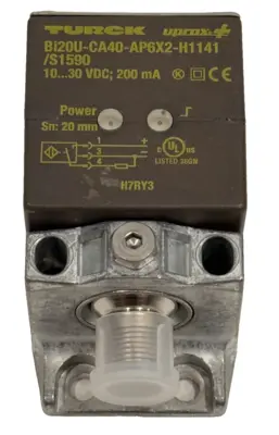NEW TURCK BI20U-CA40-AP6X2-H1141/S1590 W/BS2.1 SENSOR BI20UCA40AP6X2H1141S1590WB