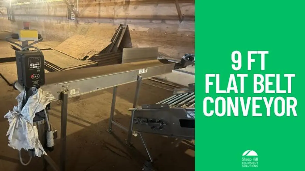 9ft Long Flat Belt Conveyor