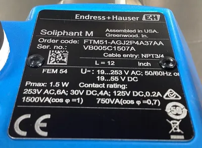 Used Endress Hauser _UNKNOWN_ Sensors South Carolina US | Palmetto Automation #1542089